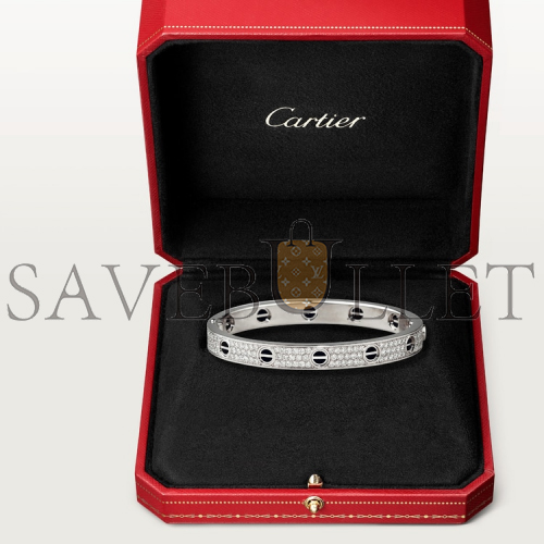 CARTIER  LOVE BRACELET, DIAMOND-PAVED, CERAMIC N6032417