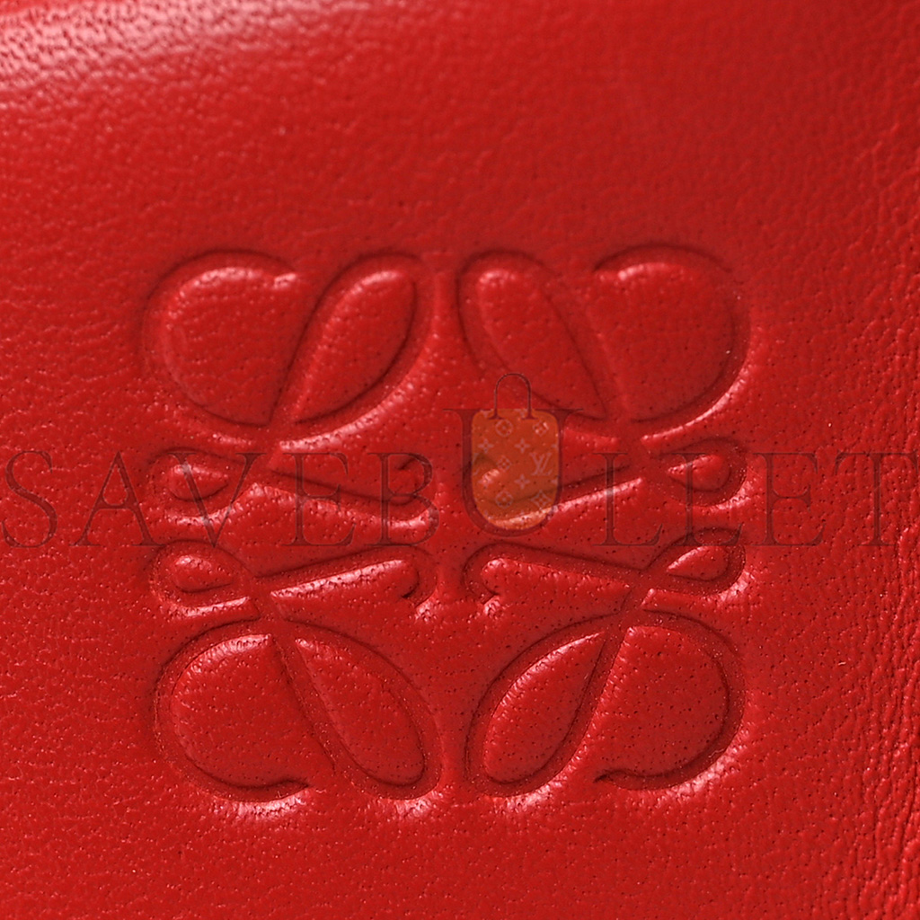 LOEWE SMOOTH CALFSKIN GATE POCKET SCARLET BURNT RED TAN (19*12*8cm)