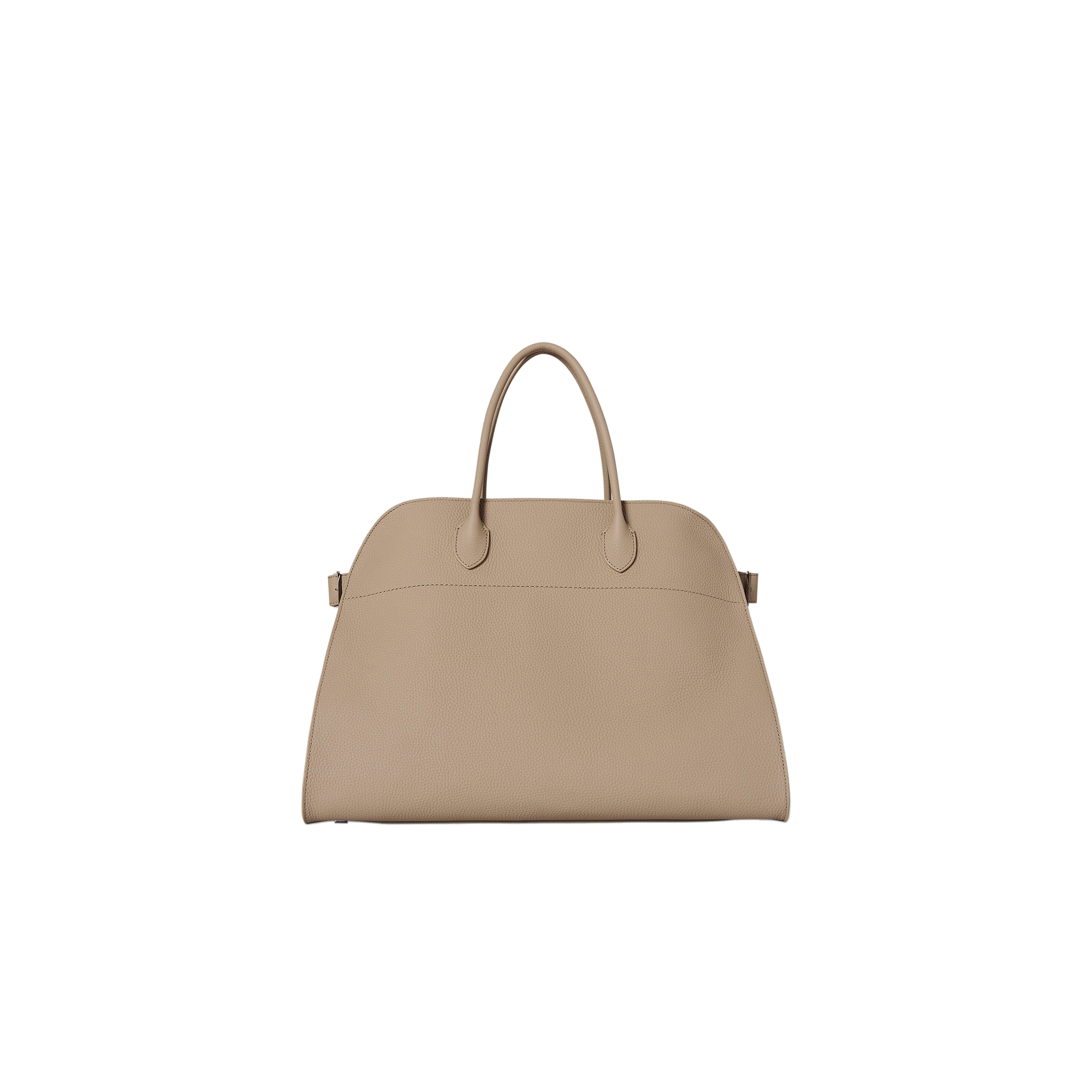 THE ROW SOFT MARGAUX 17 BAG IN LEATHER DARK TAUPE W1254L133DTPL (43*30*25cm)