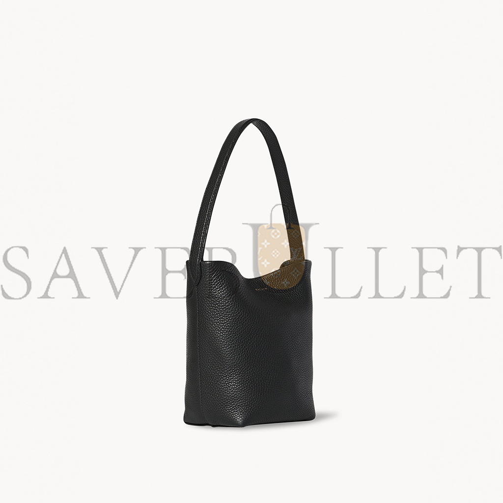THE ROW SMALL NS PARK TOTE IN LEATHER BLACK W1314L129BLPL (25*22*12cm)