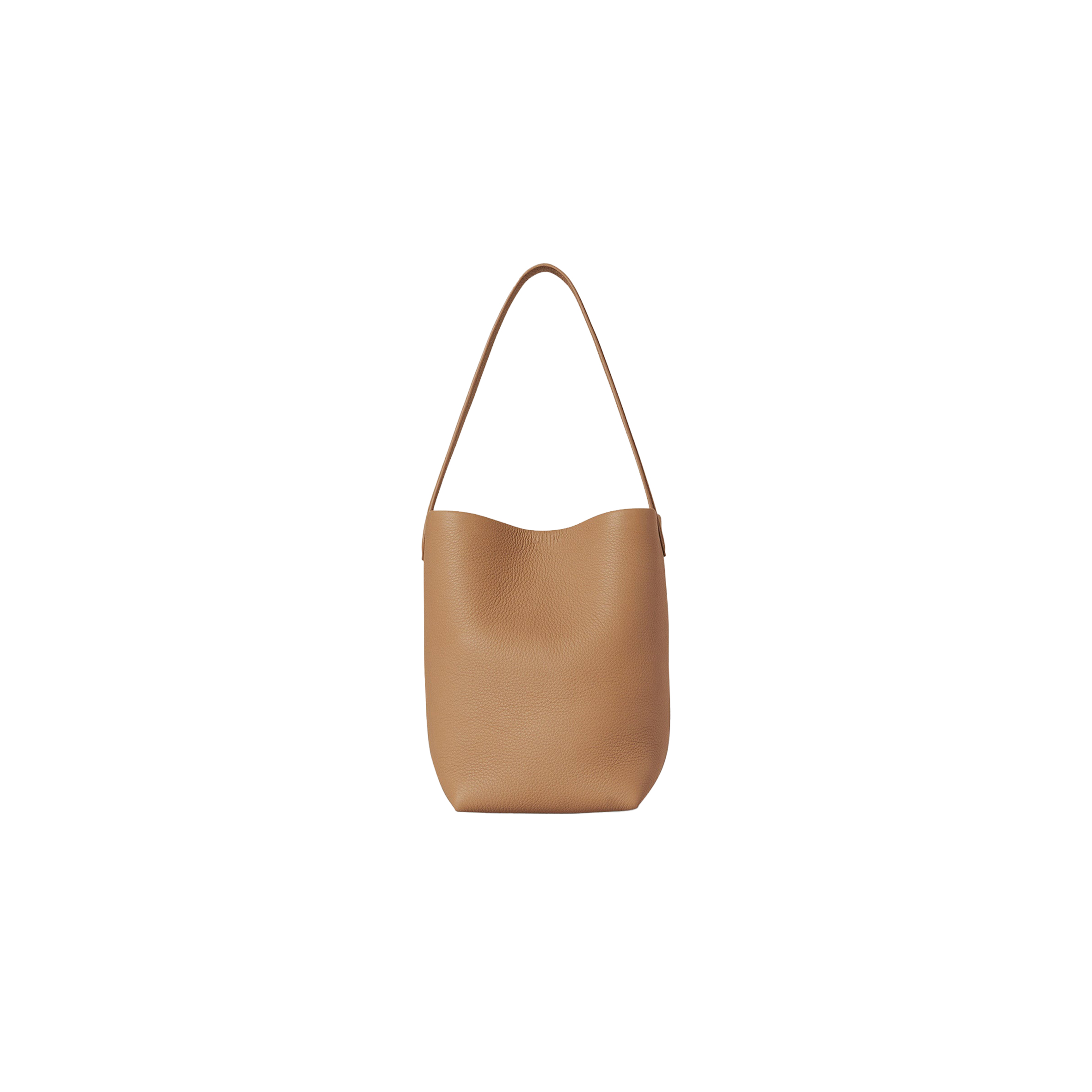 THE ROW SMALL NS PARK TOTE BAG IN LEATHER CINNAMON W1314L129CMON (25*22*12cm)