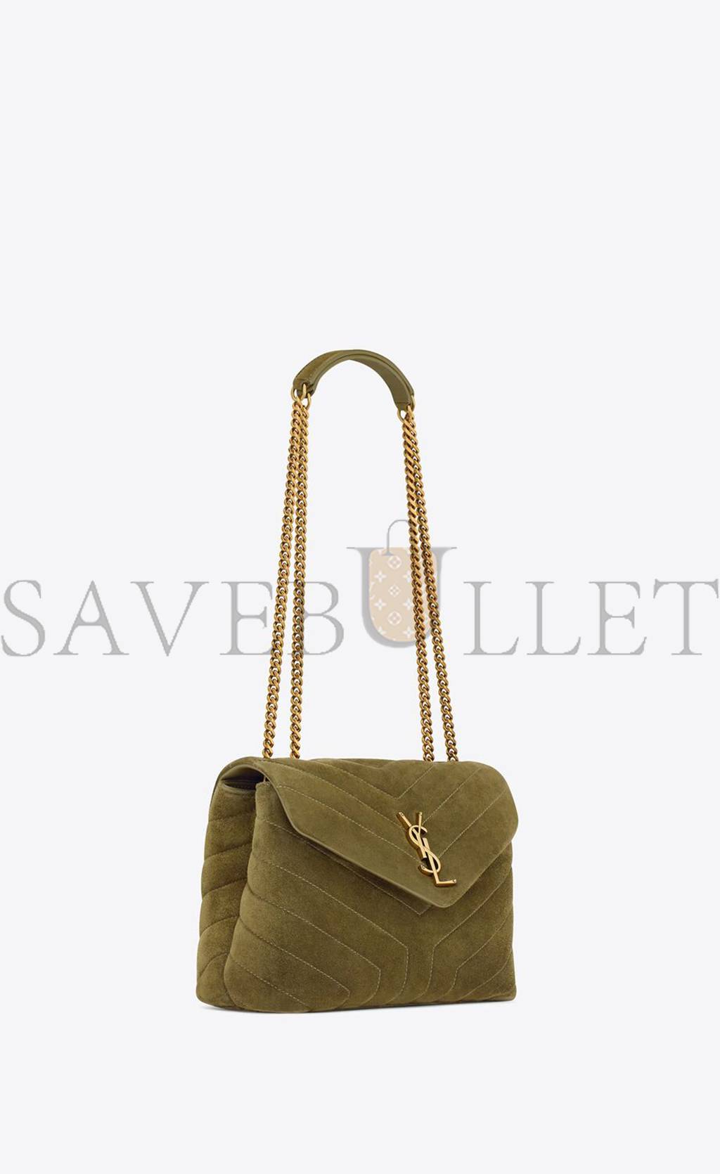 YSL LOULOU SMALL IN QUILTED &QUOT;Y&QUOT; SUEDE 4946991U8673206 (23*17*9cm)