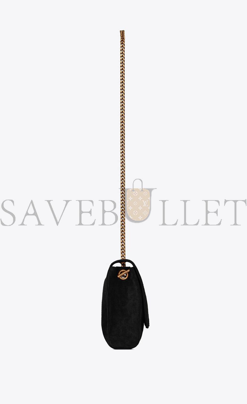YSL KATE MEDIUM REVERSIBLE CHAIN BAG IN SUEDE AND SMOOTH LEATHER 5538040UD7W1000 (28.5*20*6cm)