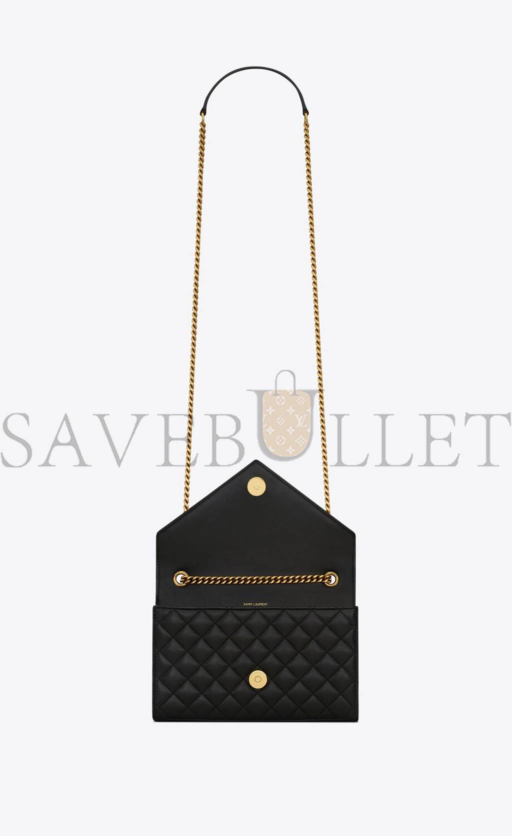 YSL SMALL ENVELOPE IN MIX MATELASS&EACUTE; LEATHER 600195AABZO1025 (21*13*6cm)
